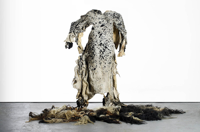 5.Nandipha Mntambo Enchantment 2012 Cow hide cow tails resin 170 x 100 x 155cm large